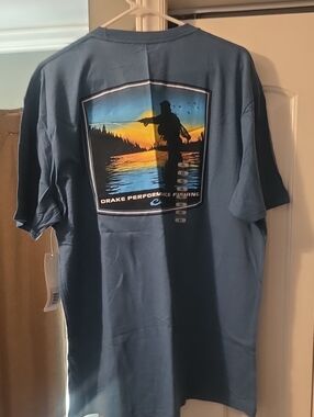 Drake Performance Fishing Graphic Short-Sleeve Tee - Blue